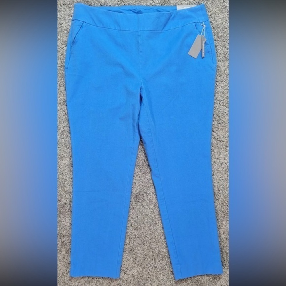 Soft Surroundings Superla Stretch Skinny Ankle Pants Blue 2X NWT